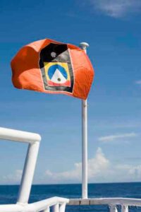 Flag on boat