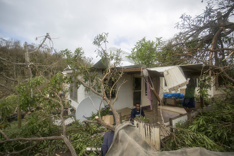 One of the many houses in Ciqomi on Naitauba that were damaged or destroyed by Cyclone Winston.