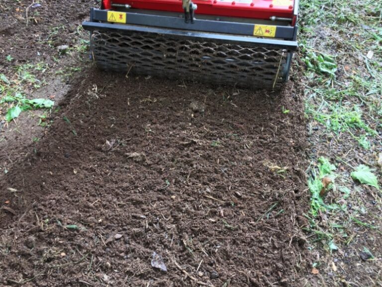 A planting bed on the Naitauba farm prepared by the power-harrow.