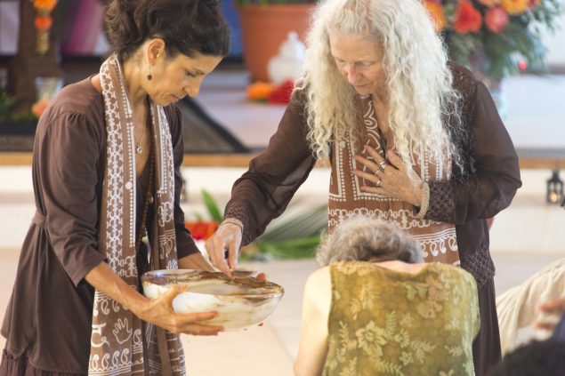 Priests offering prasad
